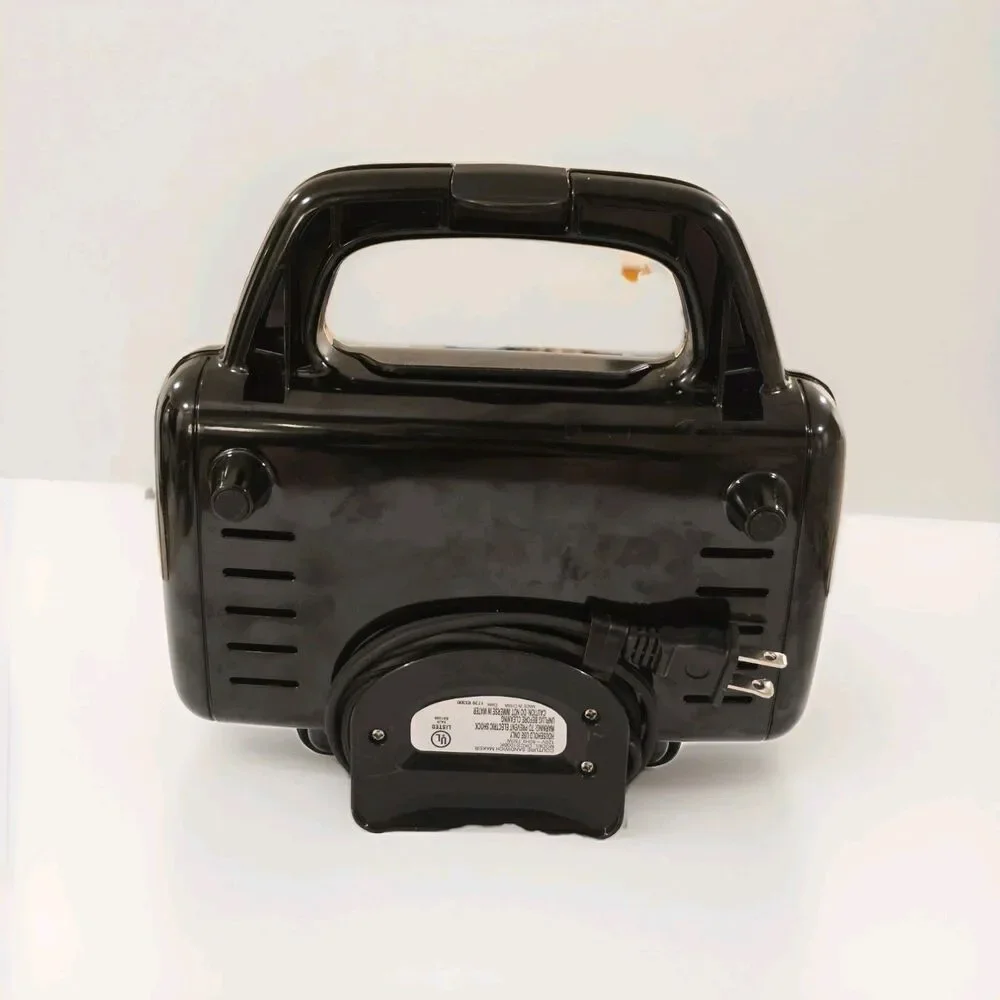 Dash Kitchen Couture Sandwich Maker | Black Quilted Handbag Style | Gold Accents